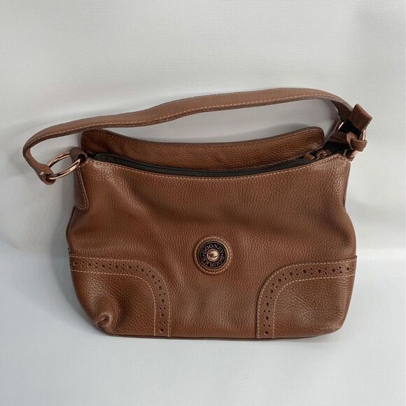 DOONEY & BOURKE BROWN PEBBLE LEATHER Medium‎ Shoulder Bag PURSE - Picture 1 of 8